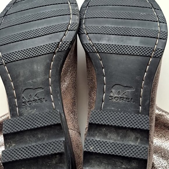 SIZE 10 Eye-catcher Sorel leather glitter ankle boots - Picture 6 of 6